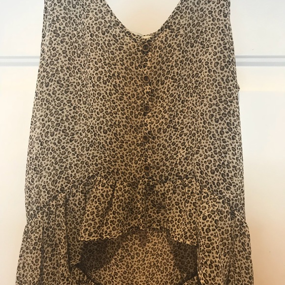 Leopard animal print high low tank - Picture 2 of 3